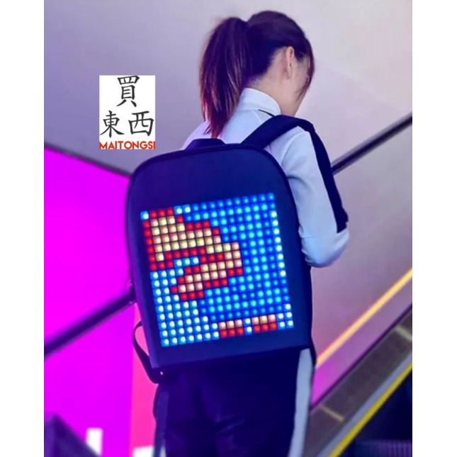 Smart Programmable LED Backpack Bag (Personalized Backpack) | Shopee ...