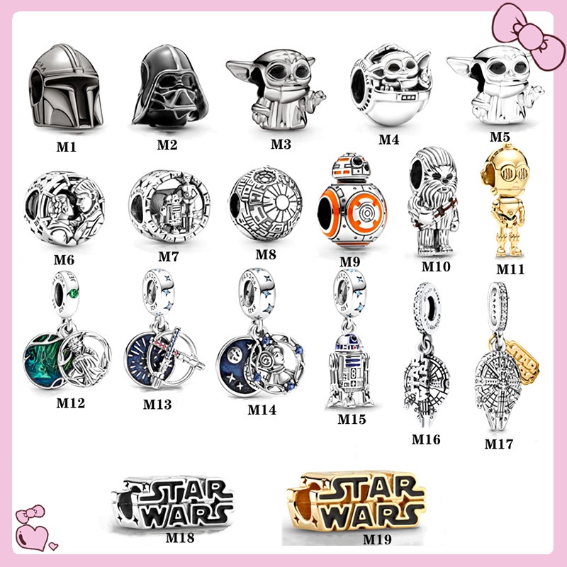 pandora Star Wars R2D2 Yoda Darth Vader Mandalore Helmet BB-8 ...