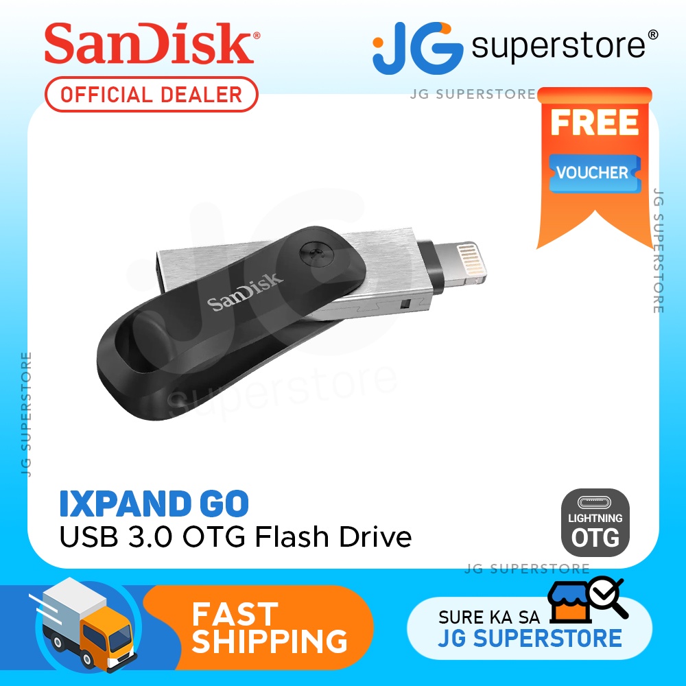 SanDisk iXpand OTG Lightning to USB 3.0 Flash Drive Go with 90MB/s