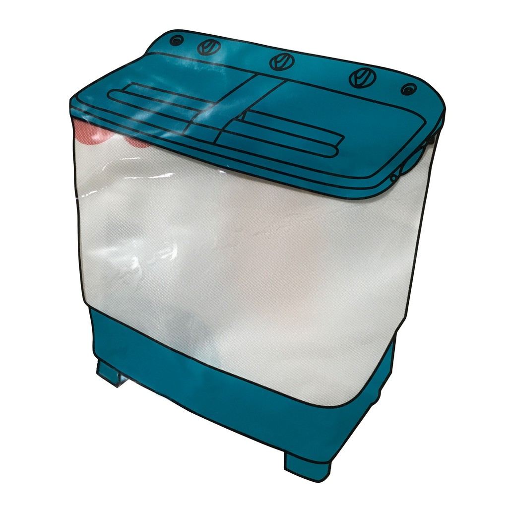 LUK Waterproof Sunscreen Zippered Twin Tub Washing Machine Cover Dust