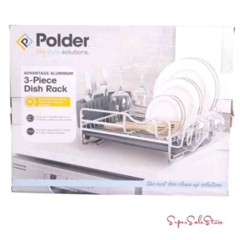Polder 3-Piece Advantage Dish Rack