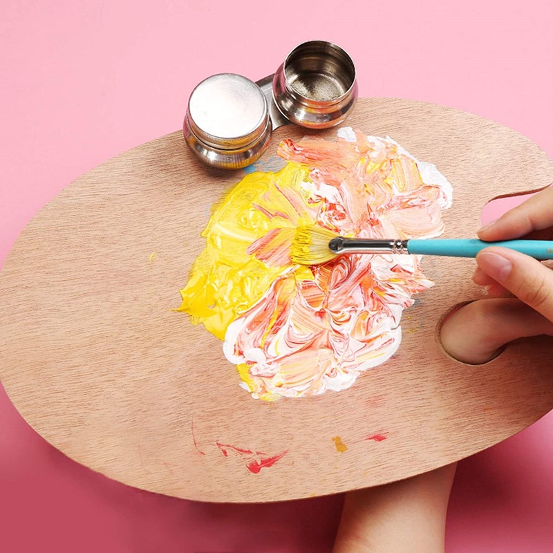 Wooden Paint Palette, 1 Pack, 3 mm, Artist Palette, Painting Palette, Oil Paint Palette, Wood