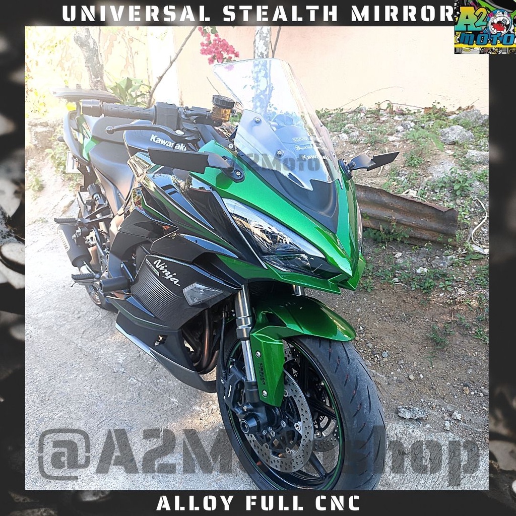 UNIVERSAL WINGLET NINJA STEALTH ALLOY SIDE MIRROR FOR Ninja 1000 ZX25R GSX  R15 CBR ZX6R ZX10R R25 R6 | Shopee Philippines