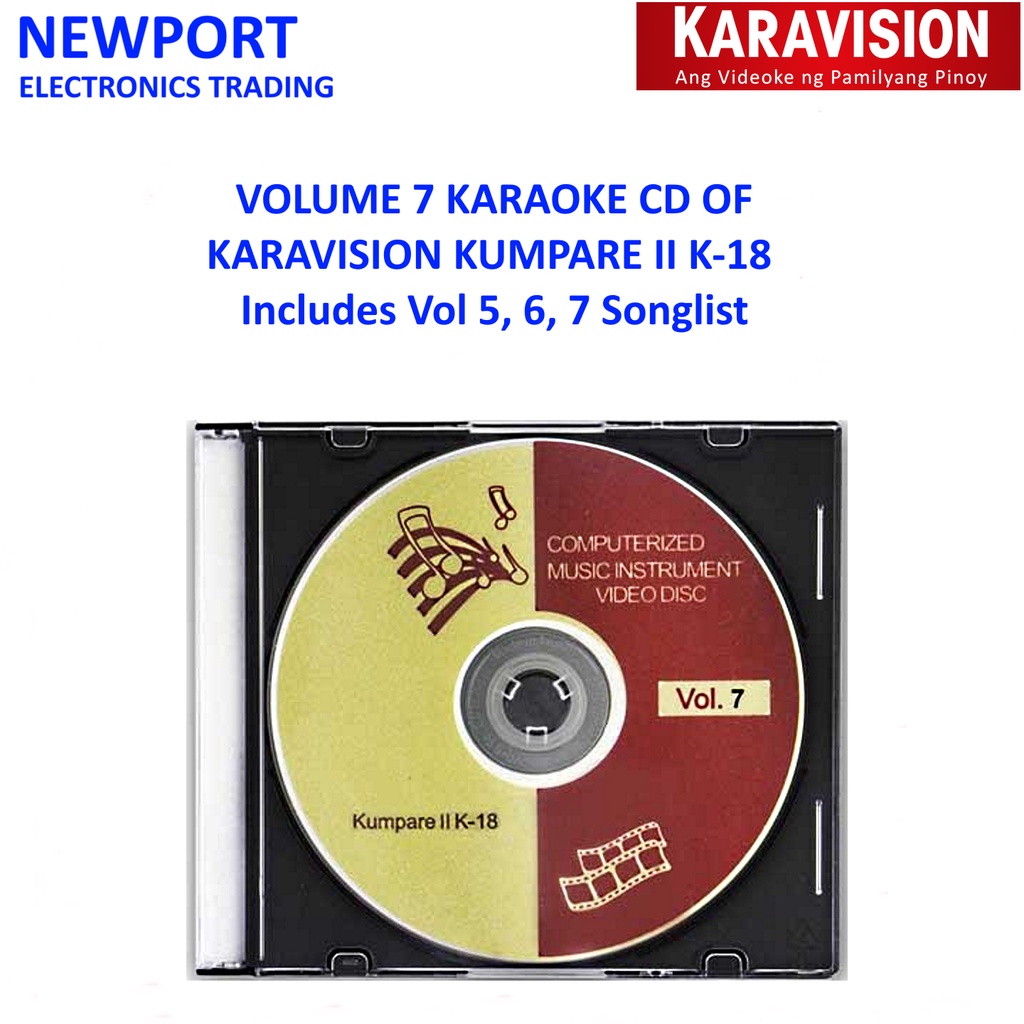 Volume 7 Karaoke CD of Karavision K-18 Released Sept 2021 Includes Vol 7,  6, 5 Songlistmotorcycle