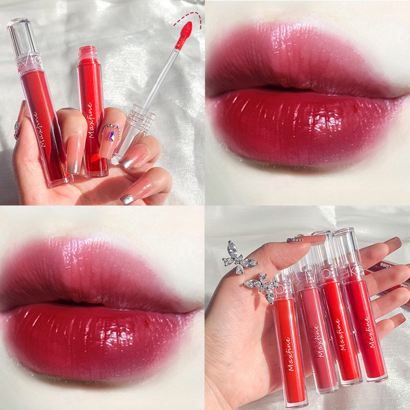 MAXFINE Velvet Lip Tint Waterproof Moisturizing Long-lasting Color ...