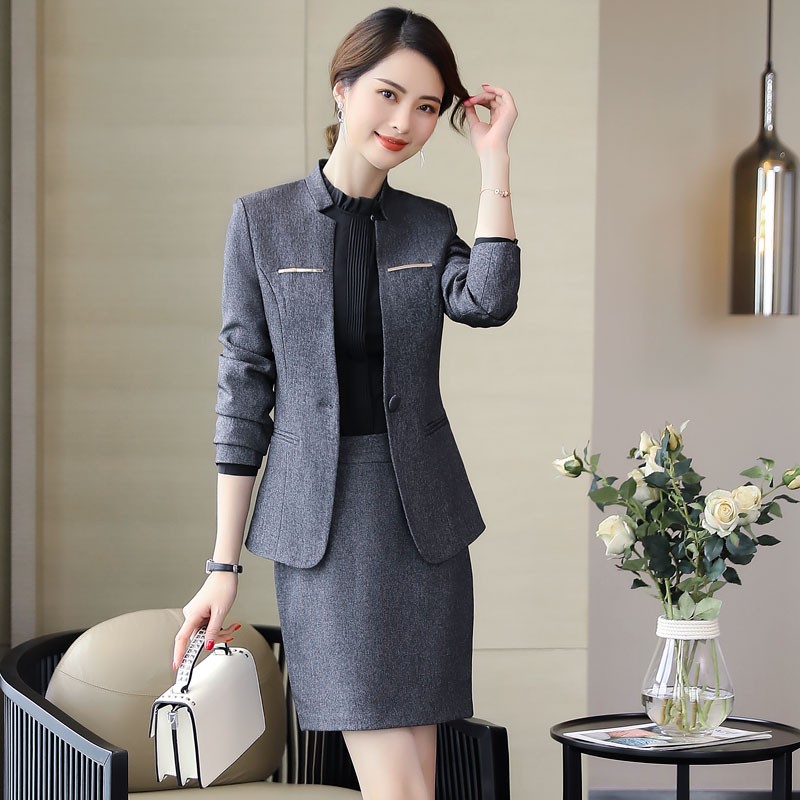 Fashion Black Ladies Suits Cardigan Casual Jacket Women's Coat