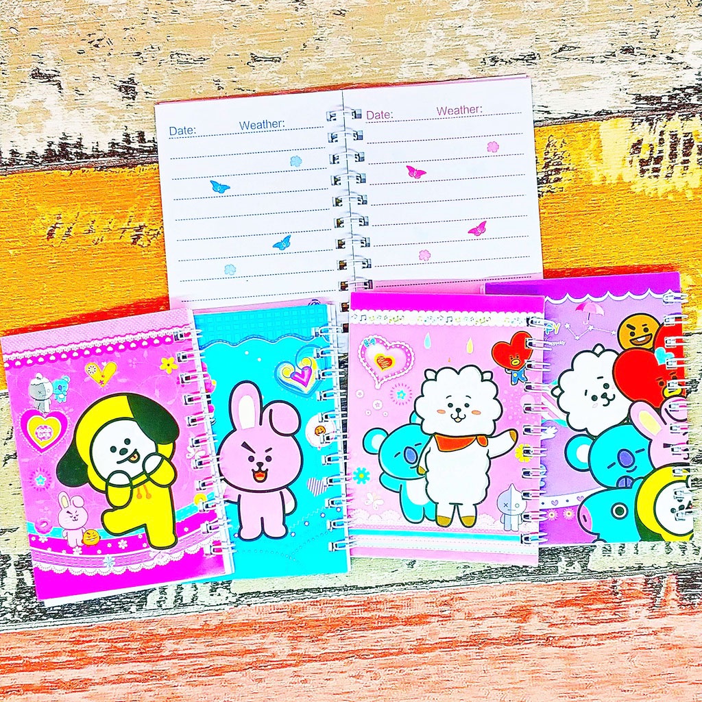 Notebook BT21 BTS / BT21 BTS MEMO Book / NOTEBOOK KOREA / NOTES RING ...