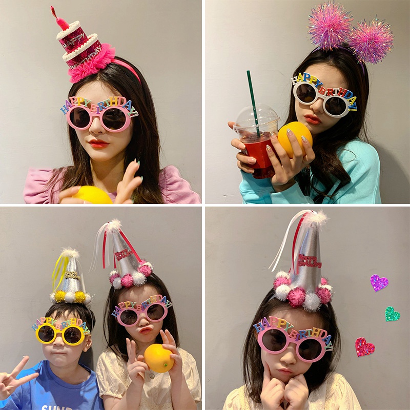 Creative Birthday Funny Sunglasses Multicolor Happy Birthday Party