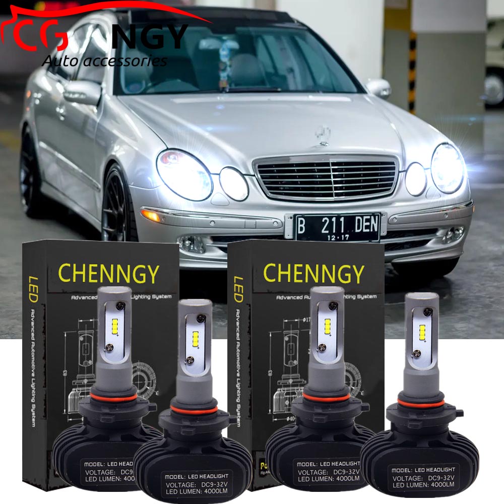 FOR Mercedes-Benz E-Class (W211) year 2003 - 2009 - LED Headlight Bulbs ...