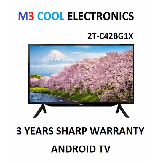 SHARP 2TC42BG1X 42INCH FHD ANDROID TV , 3 YEARS SHARP WARRANTY