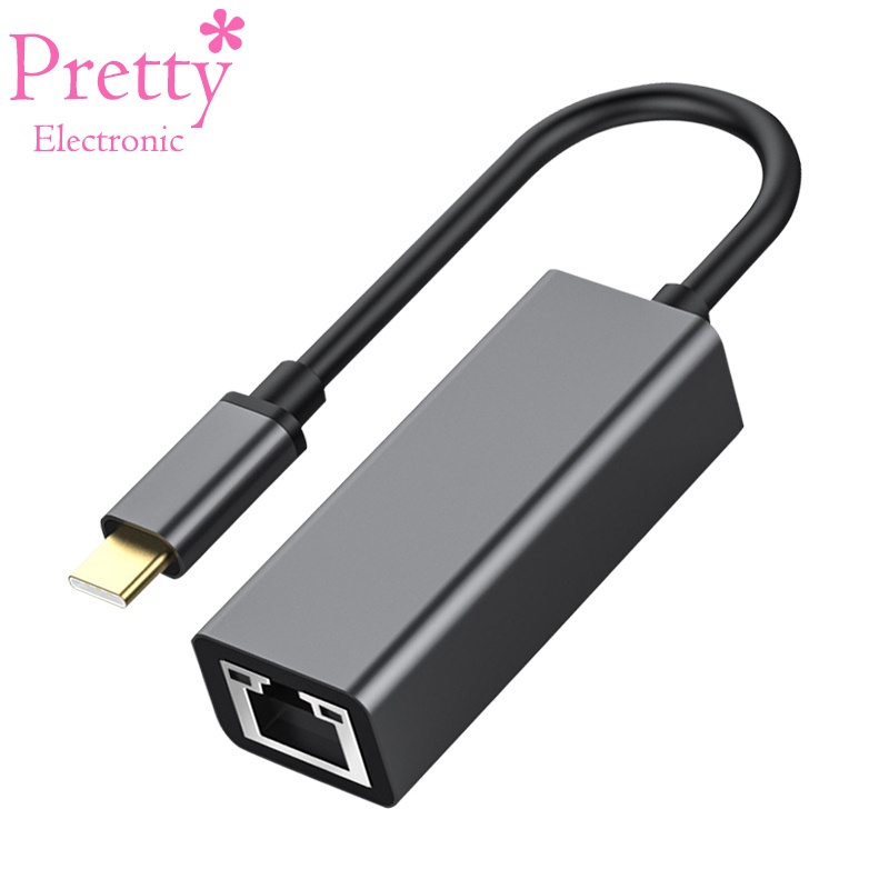 Type-C to RJ45 Ethernet Adapter Gigabit Network Card 10/100/1000Mbps ...