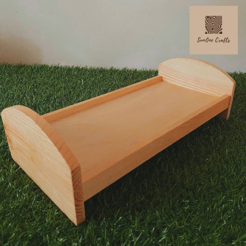 Wooden deals barbie bed