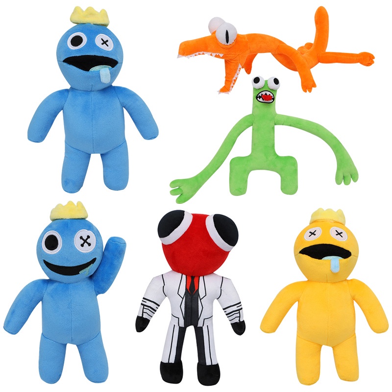 Rainbow Friends Plush Toy Cartoon Game Character Doll Kawaii Blue
