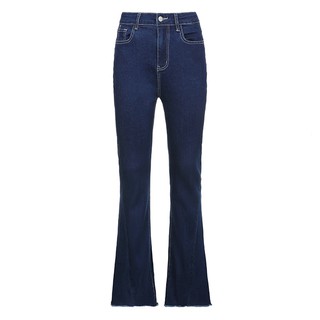 Y2k Flared Jeans Woman High Waist Stretch Denim Pants Fashion Mom