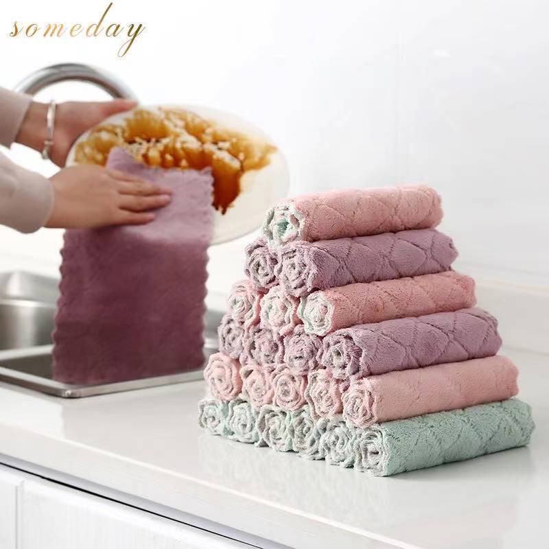 Someday Soft Kitchen Washing Dish Bowl Cloth Clean Hand Towel Kitchen ...