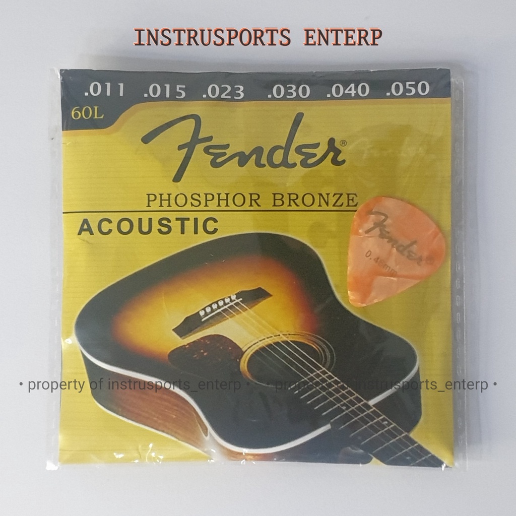 Guitar Acoustic Strings Fender and Yamaha Bronze with +FREE 1 Pc. Guitar Pick Shopee Philippines