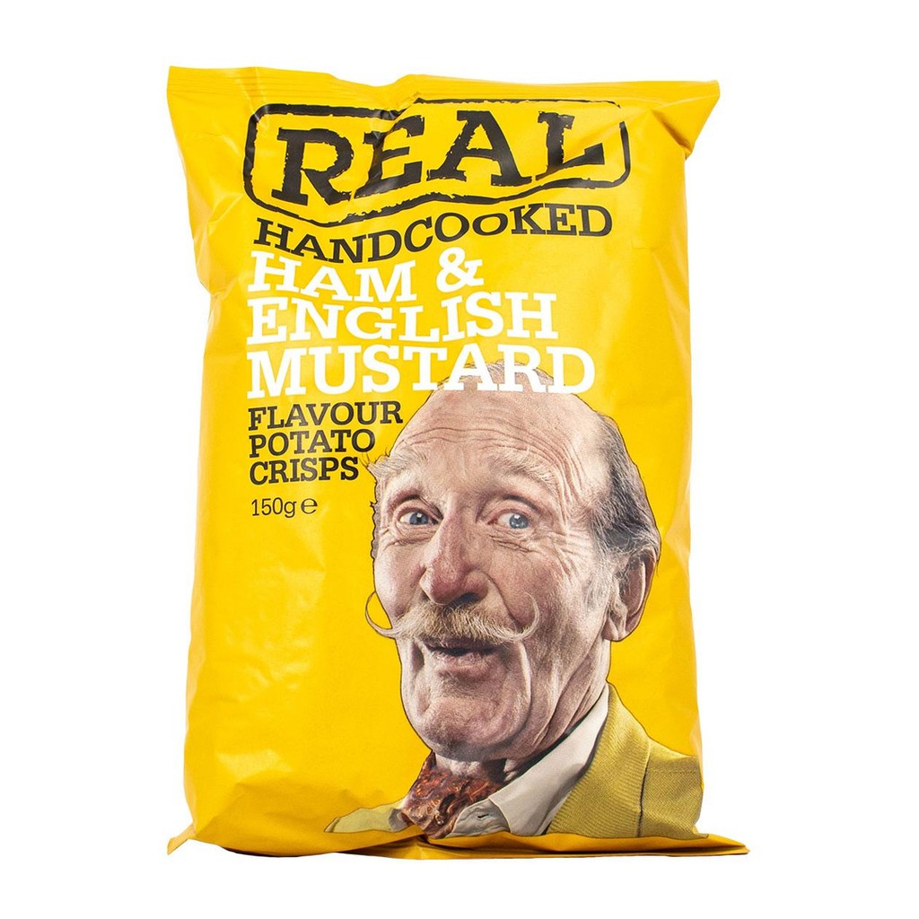 REAL HANDCOOKED CRISPS HAM & ENGLISH MUSTARD 150G Shopee Philippines