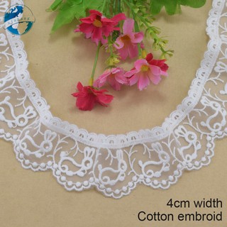 4cm wide cotton embroidery lace edges lace fabric guipure diy trims ...