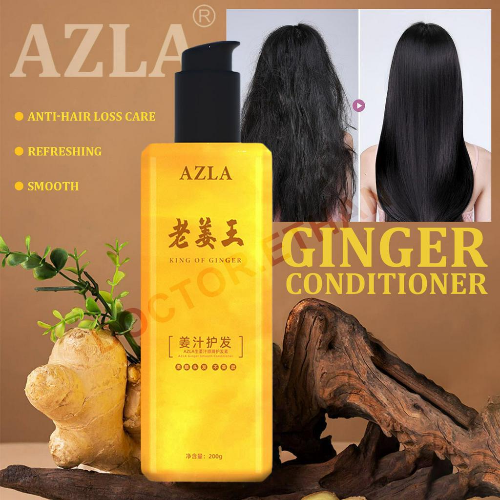 Azla Ginger Hair Shampoo Fast Regrowth Hair Thick Anti Hair Loss Anti Dandruff Anti Itching 6548