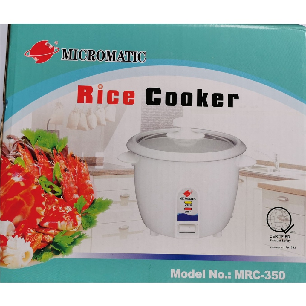 Micromatic 0.6Liters Rice Cooker (White) MRC350 C!y Shopee Philippines