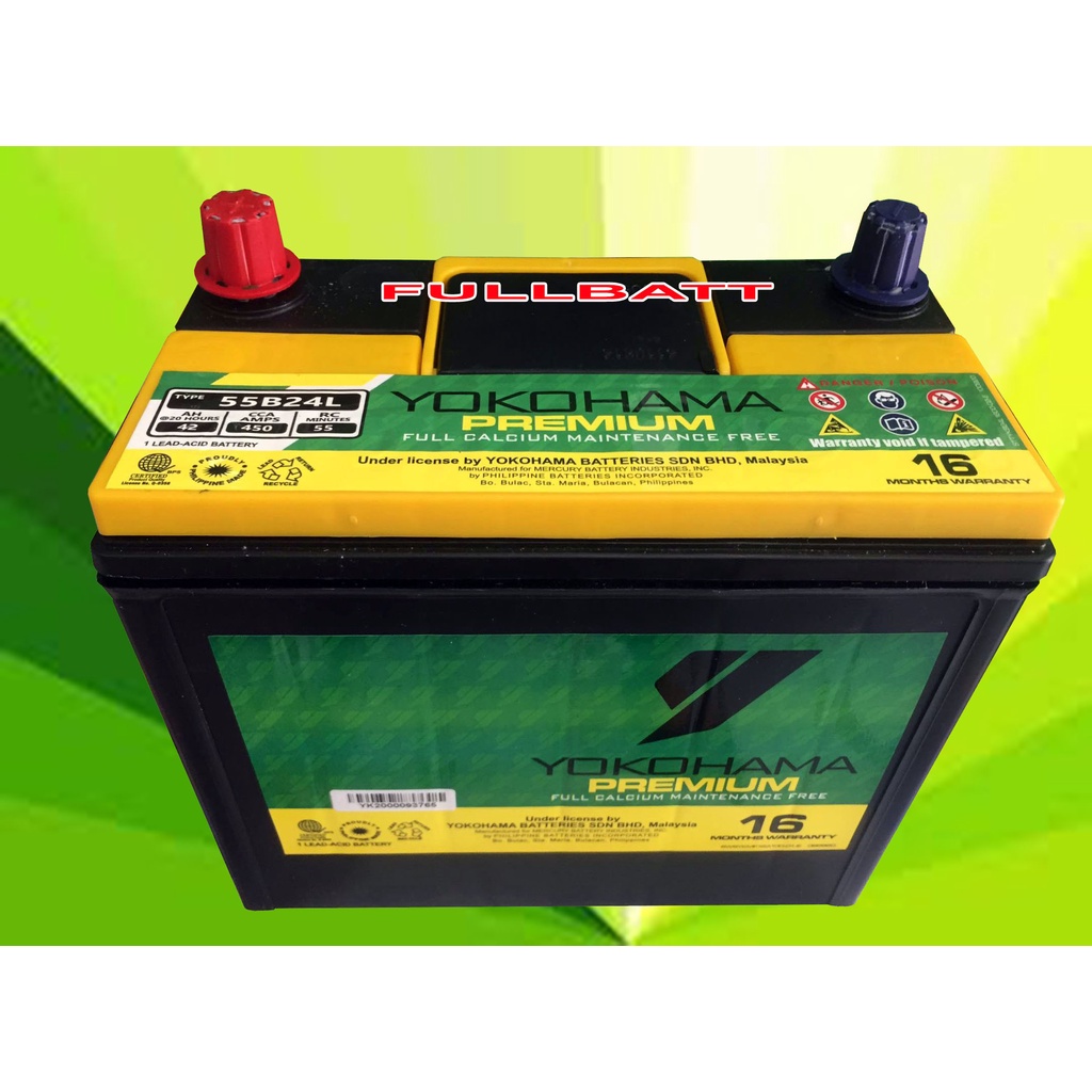 1SNF NS60 B24L YOKOHAMA Premium Car Battery (16 Months Warranty) Shopee Philippines