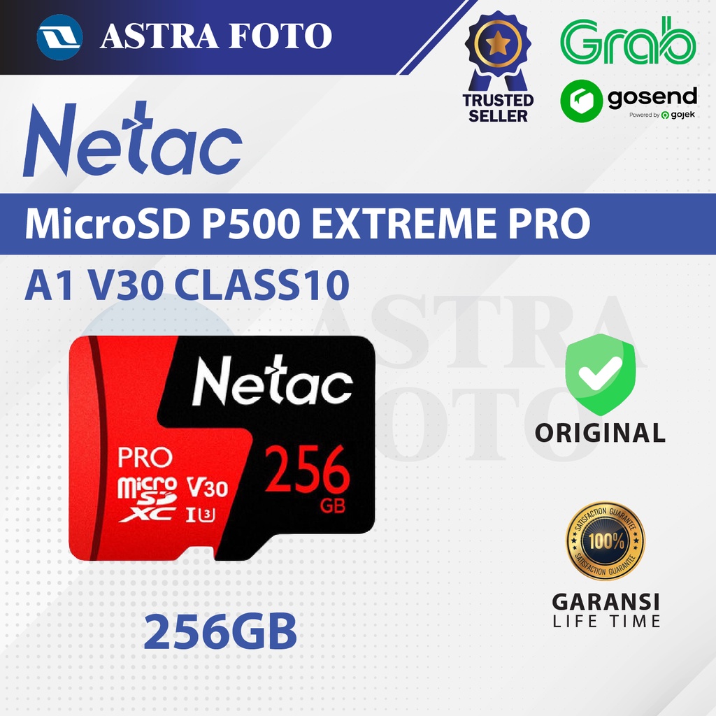 Netac MICRO SD 256GB P500 EXTREME PRO A1 V30 CLASS10 | Shopee Philippines
