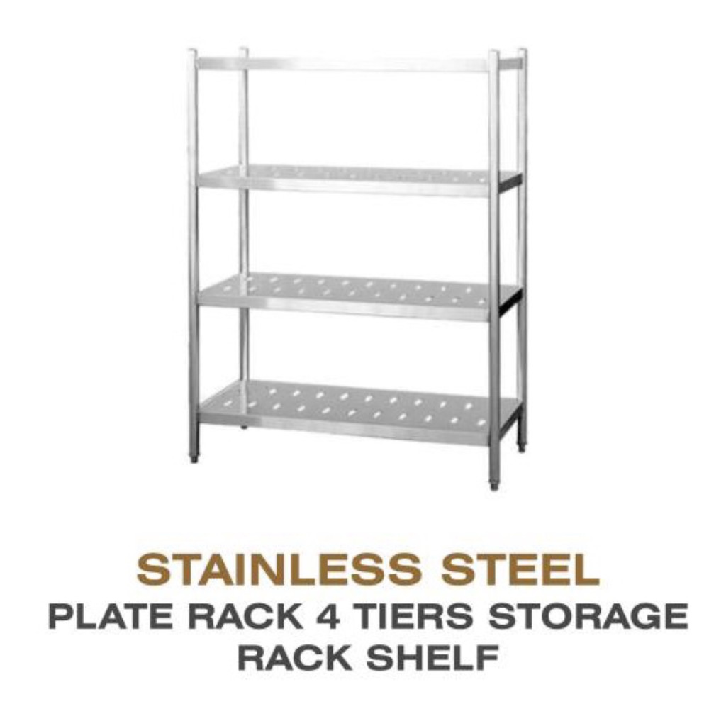 Stainless Steel Plate Rack 4 Tiers Storage Rack Shelf ( message us if ...