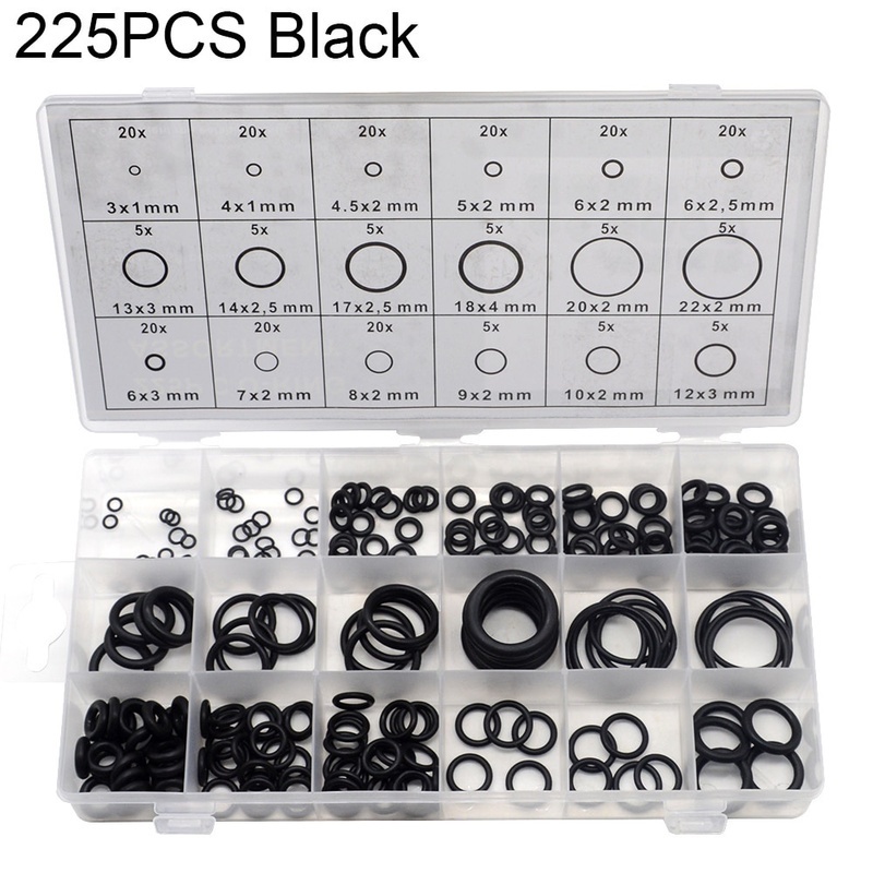 225Pcs O Ring Kit Metric O Rings Assortment Set, 419 Piece Assorted O