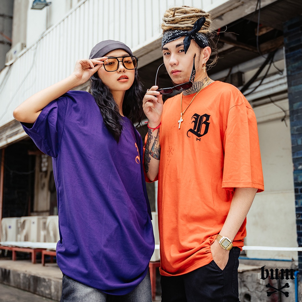 BUM Unisex Oversize T-shirts BAD UNIT Collection Back Print | Shopee ...