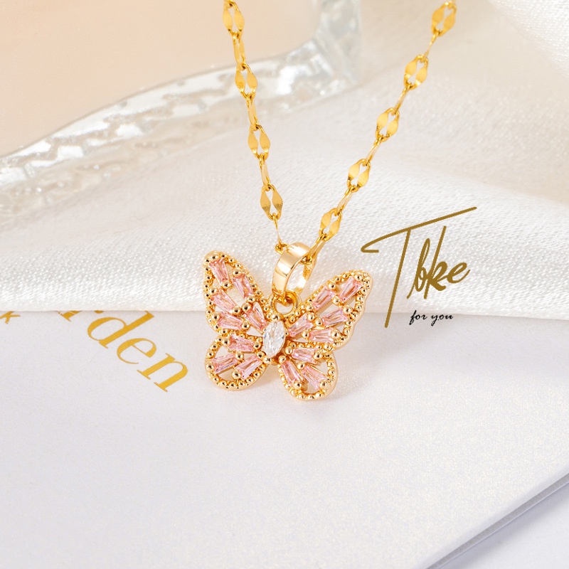 Tala 18K Gold Kyle Inspired Crystal Butterfly Necklace Exquisite packaging Shopee Philippines