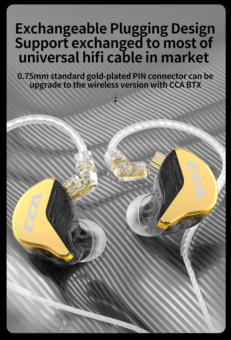 CCA CRA+ Hanging In Ear Wired HiFi Headset Monitor Headphones Noice ...