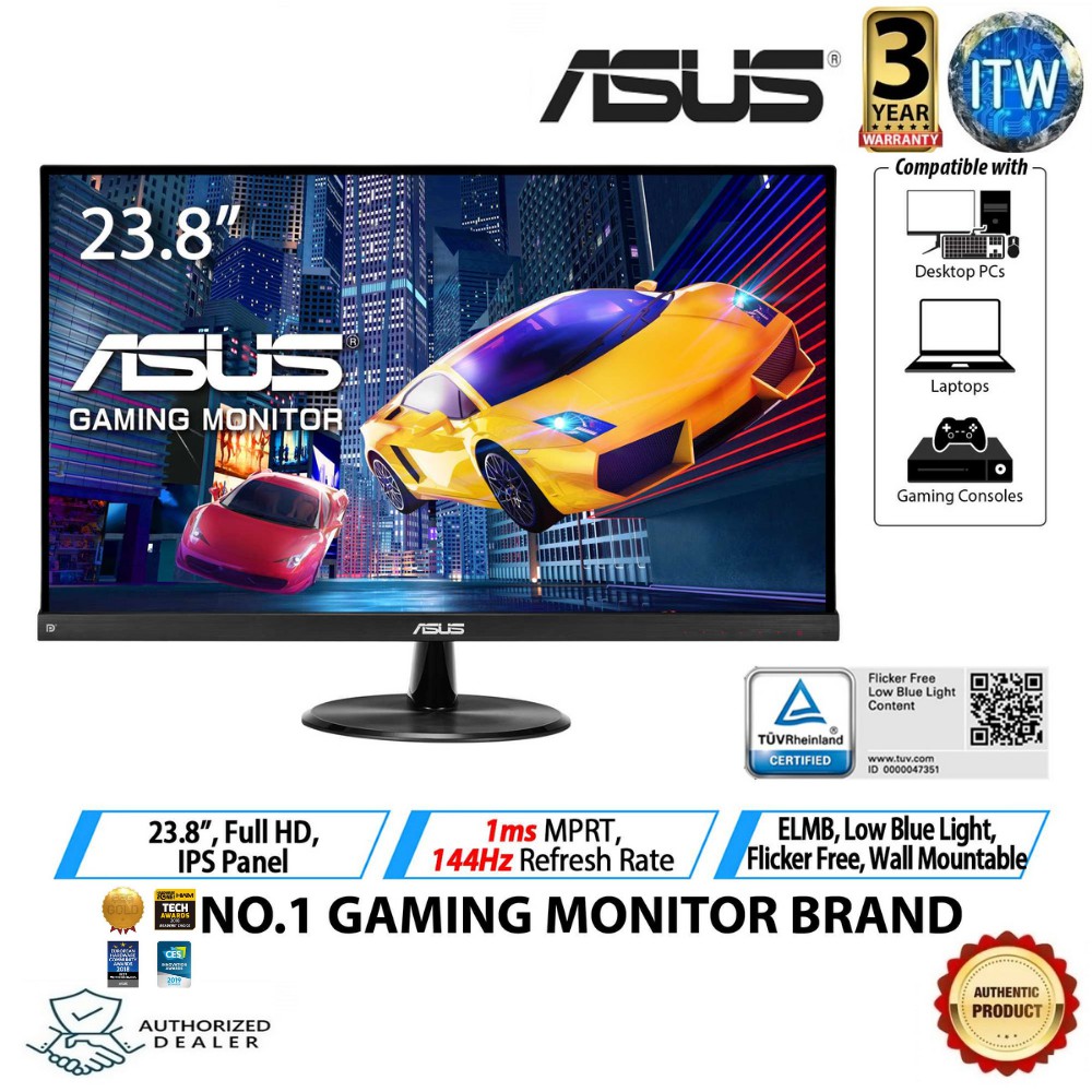 Asus Vp249qgr 24 Inch Full Hd Ips Frameless Gaming Monitor Shopee