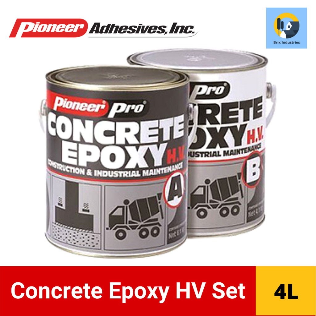 Pioneer Concrete Epoxy Set 4 Liters Each High Viscosity (HV ...