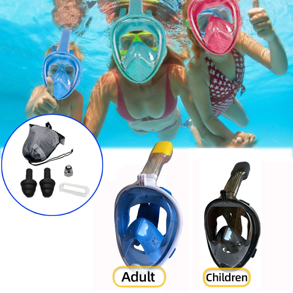 Full Face Diving Mask Underwater Scuba Anti Fog Snorkeling Respiratory ...