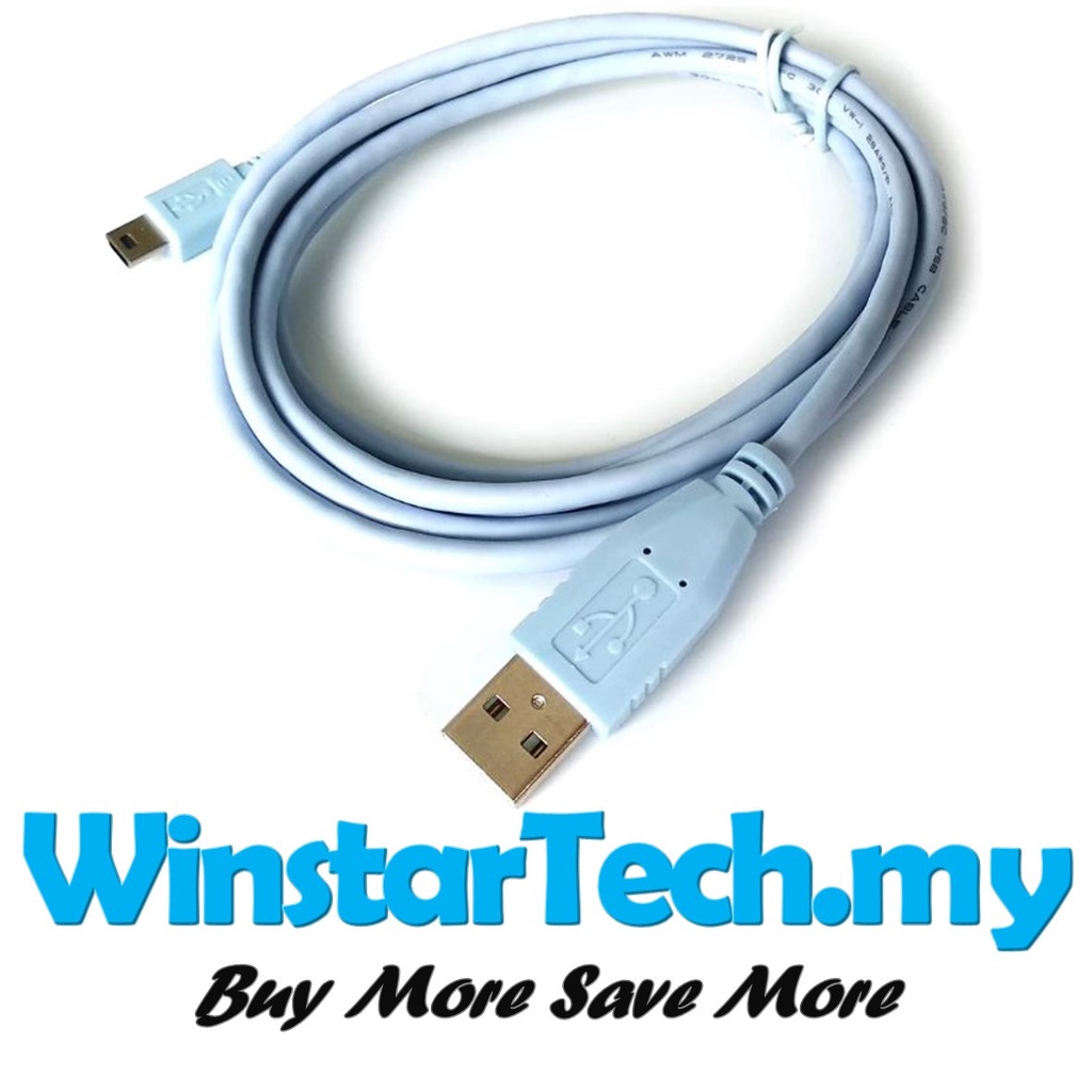 CONSOLE USB 5p male To mini 5 pin 5pin male Cable 1.8m 6ft For CISCO WS ...