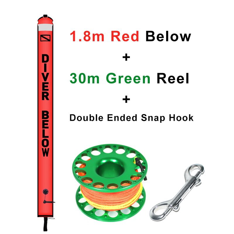 NiteScuba SMB Safety sausage Dive float buoy set Aluminum Spool Finger