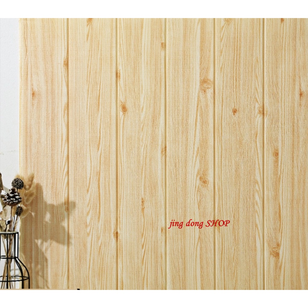 wallpaper sticker wood design 3d foam wall decor self adhesive water