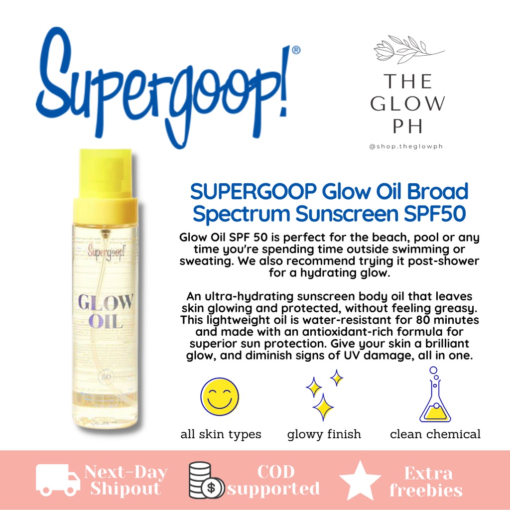 SUPERGOOP! Glow Oil Broad Spectrum Sunscreen SPF50 Shopee Philippines