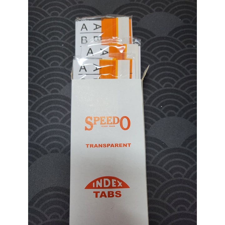 SPEEDO Index Tabs 1 Box of 5 Sets Colorless Clear Shopee Philippines
