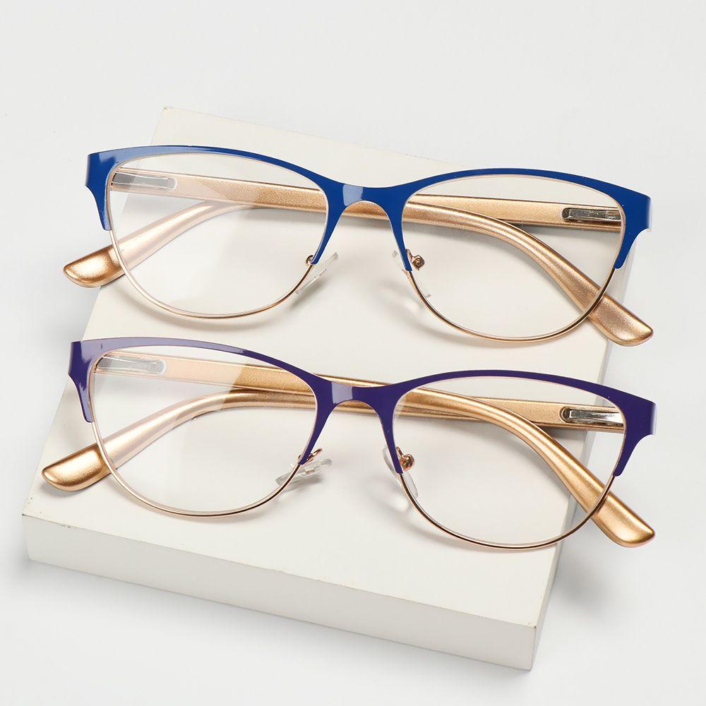 NEXTSHOP Women Men Reading Glasses Metal Optical Eyewear Presbyopic Eyeglasses Retro Half Frame Clear Lens Magnification Diopter 1.0 3.5 Anti fatigue Hyperopia Glasses Multicolor Shopee Philippines