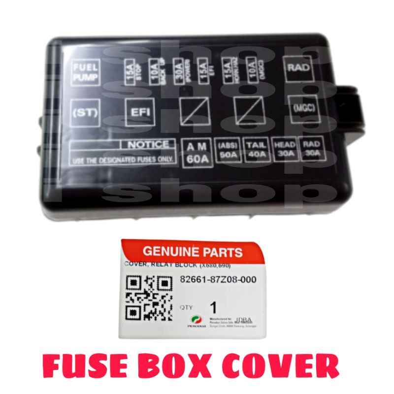 FUSE BOX COVER (ORIGINAL)PERODUA KELISA KENARI BLOCK RELAY COVER