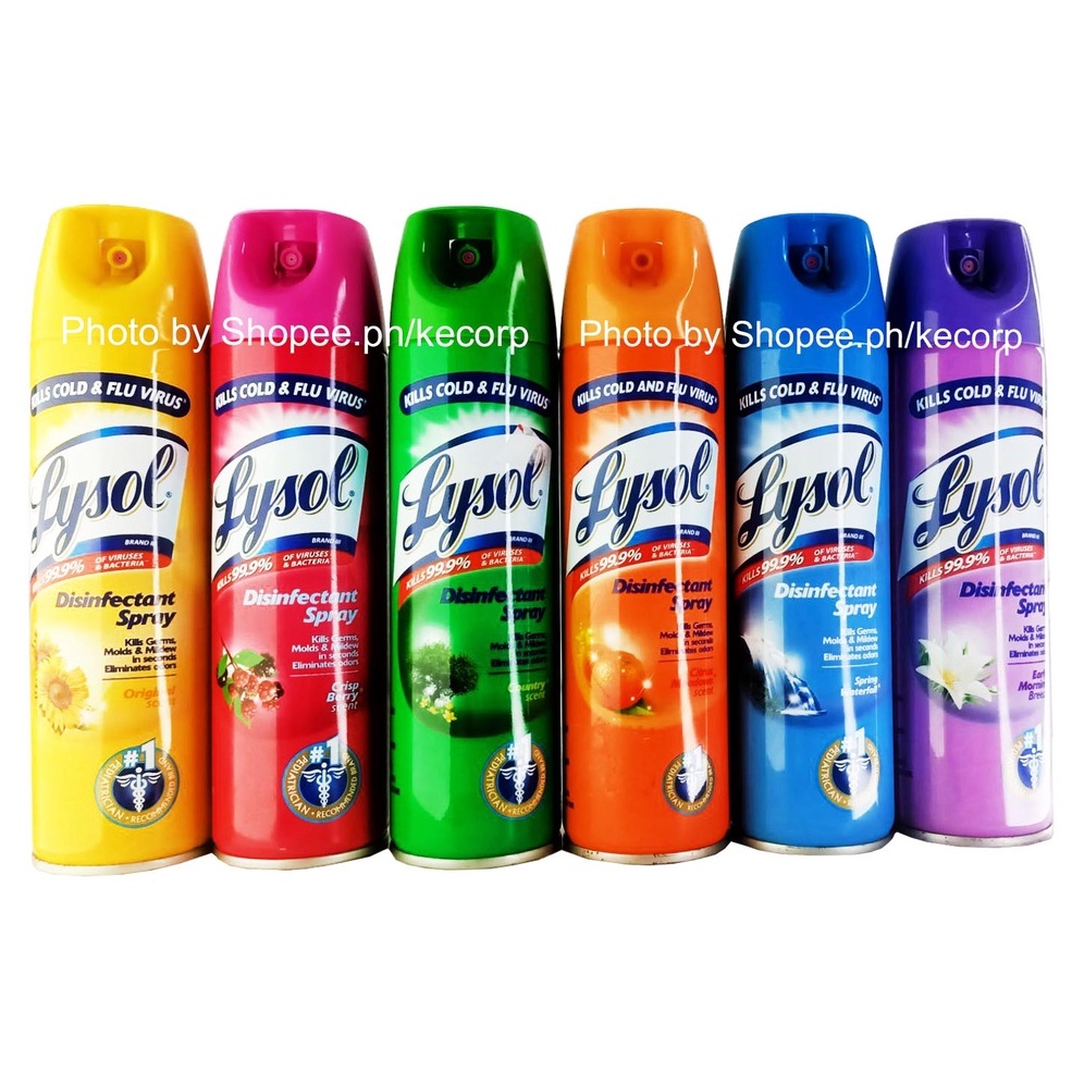 Lysol Spray Early Morning Breeze Citrus Meadows Spring Waterfall Original Crisp Berry 170g 8512