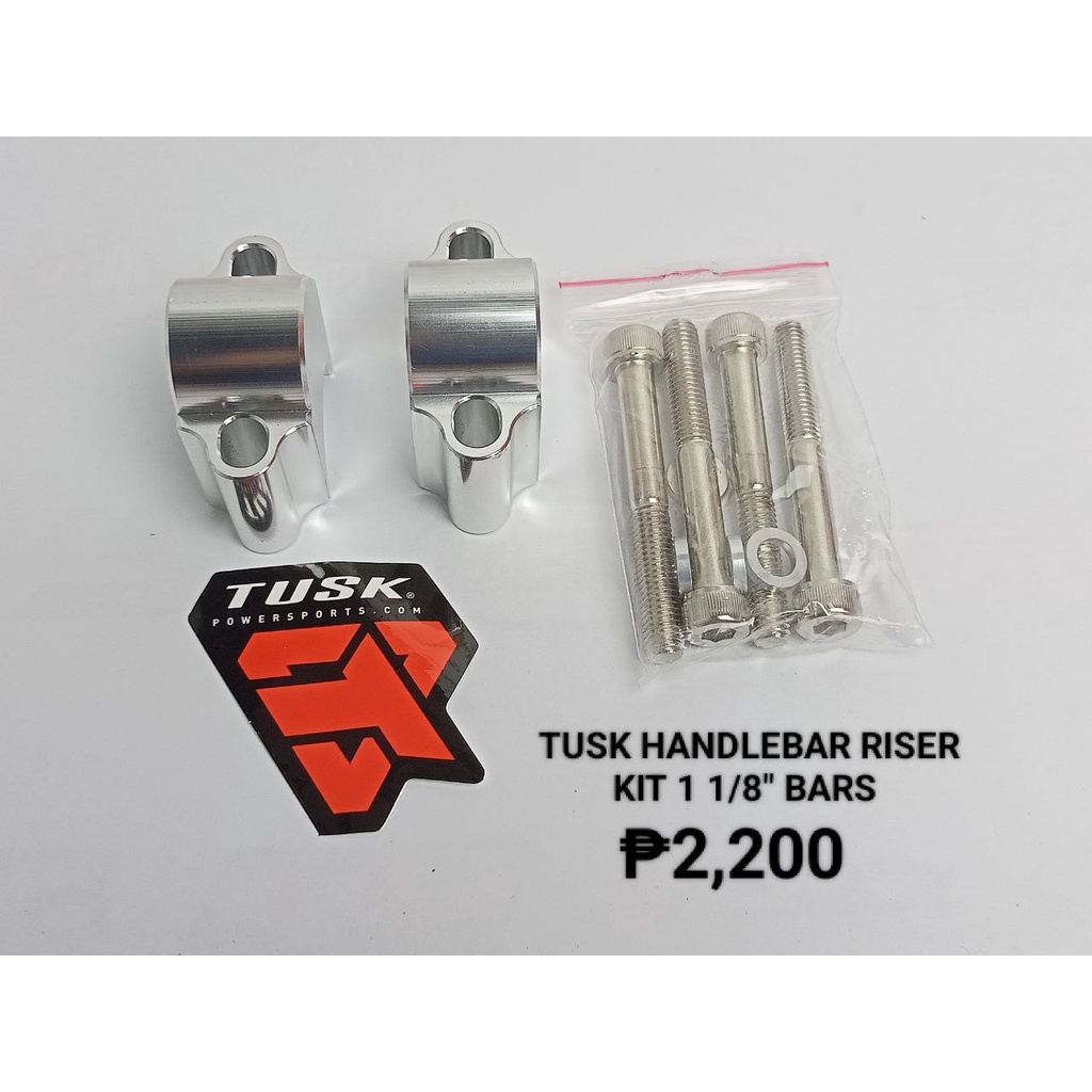 TUSK BAR RISER KIT 7/8 & 11/8" AND BARCLAMP 11/8 (SILVER) Shopee