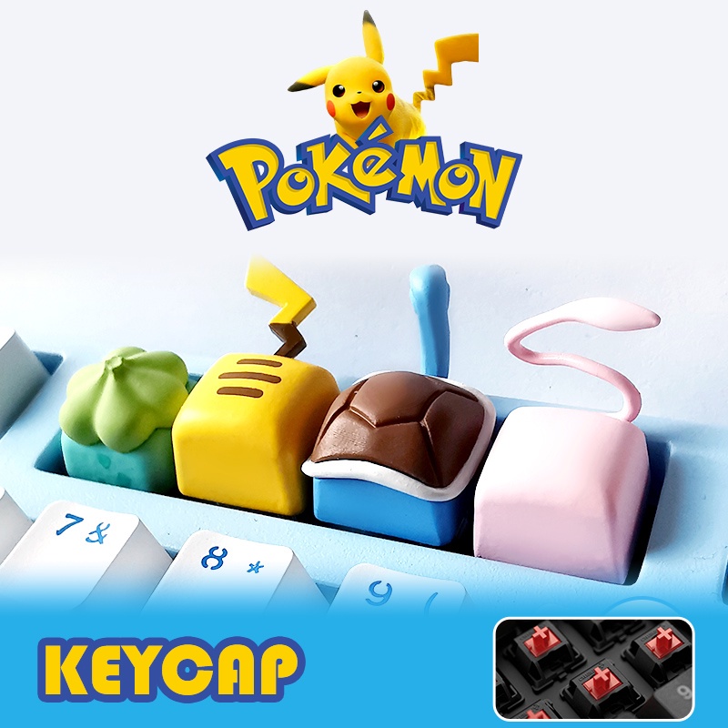 【Keycap】Pikachu Pokémon Mechanical Keyboard Resin plastic material DIY ...