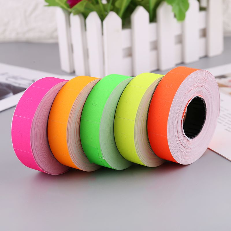 10 Rolls 5000 Pieces Double Row Colorful Price Label Paper Tag Mark ...