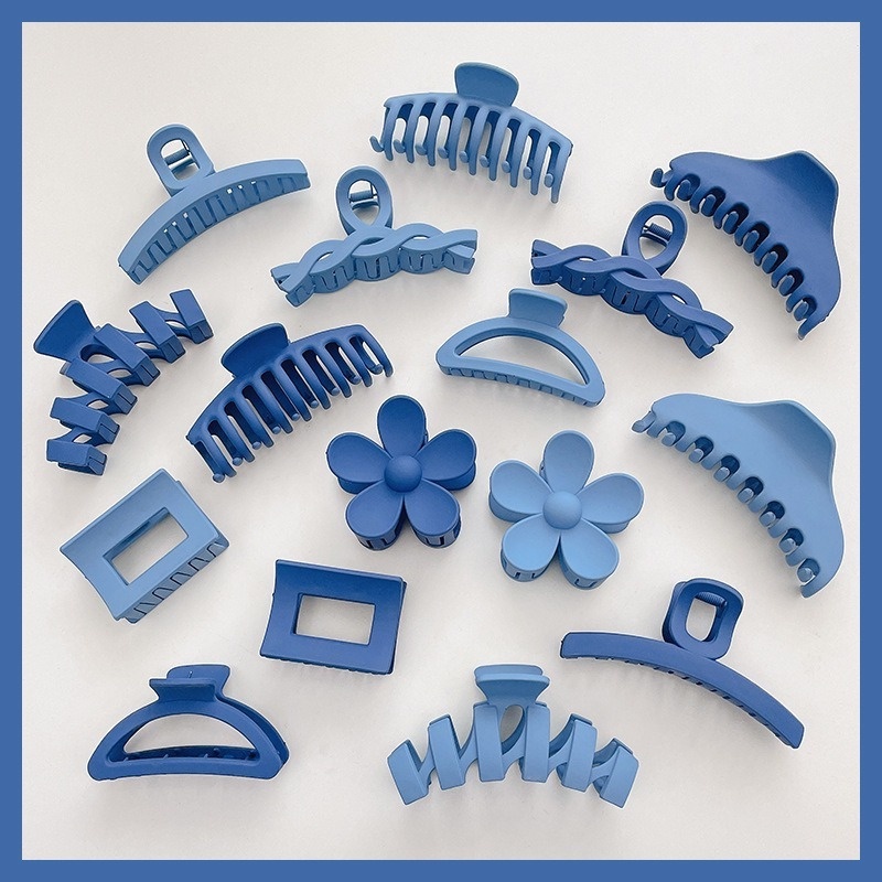 Klein Blue Hair Clamp Frosted Hair Clip Fashion Hair Claw Khaki Hair