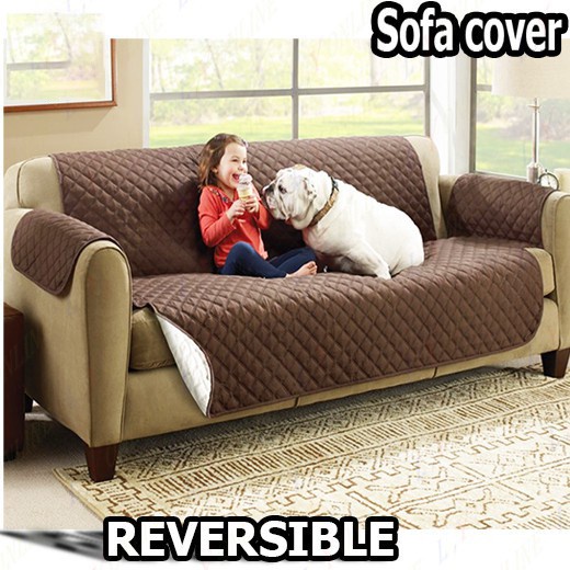 Reversible Washable Couch Coat Double Sofa Bed Recliner Cover | Shopee ...