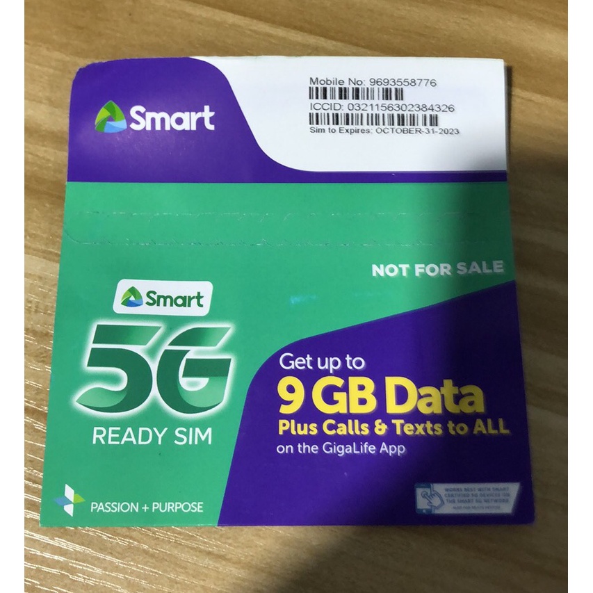 SMART 5G READY SIMCARD TRI-CUT FREE 1G | Shopee Philippines