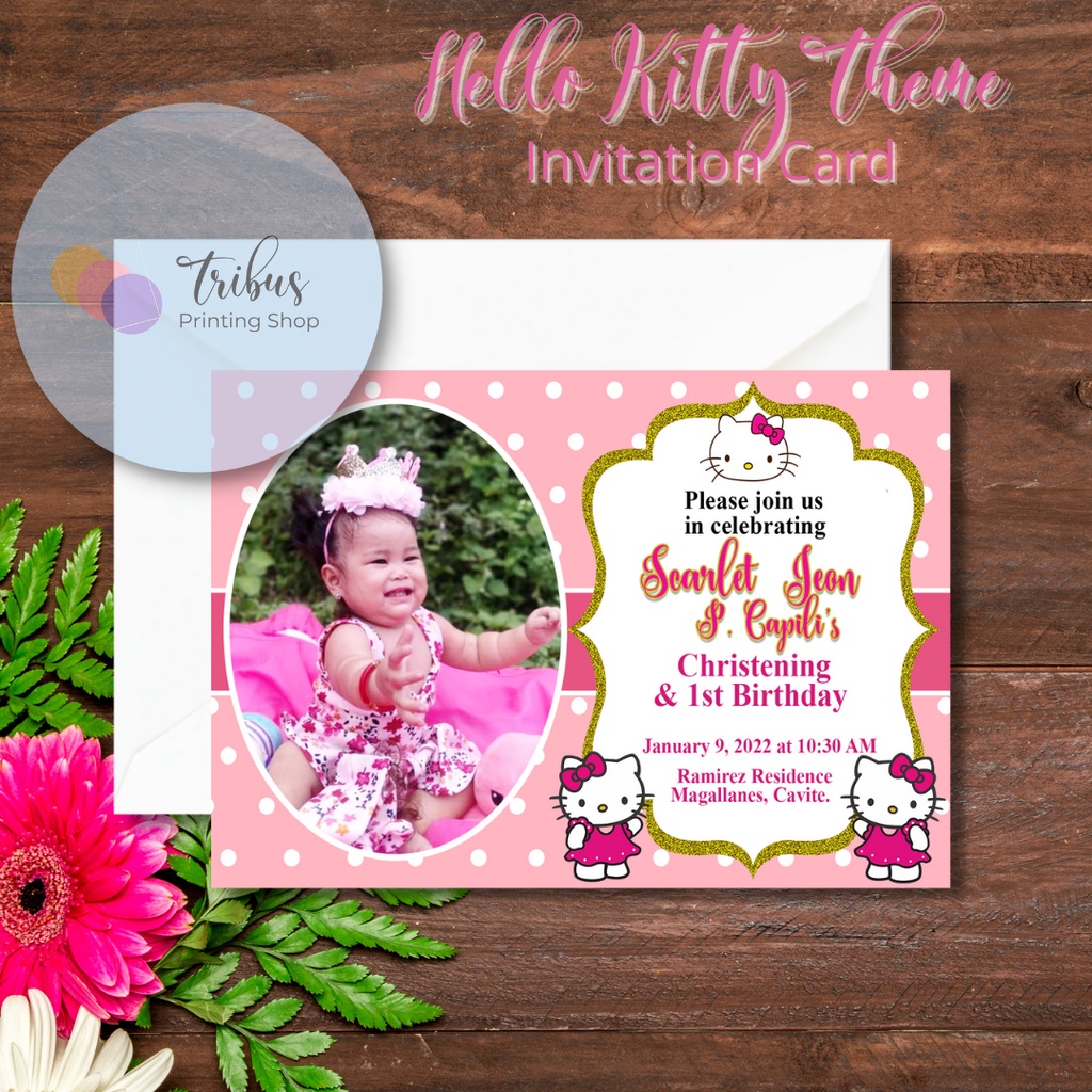 Hello Kitty Theme Birthday Invitation Shopee Philippines