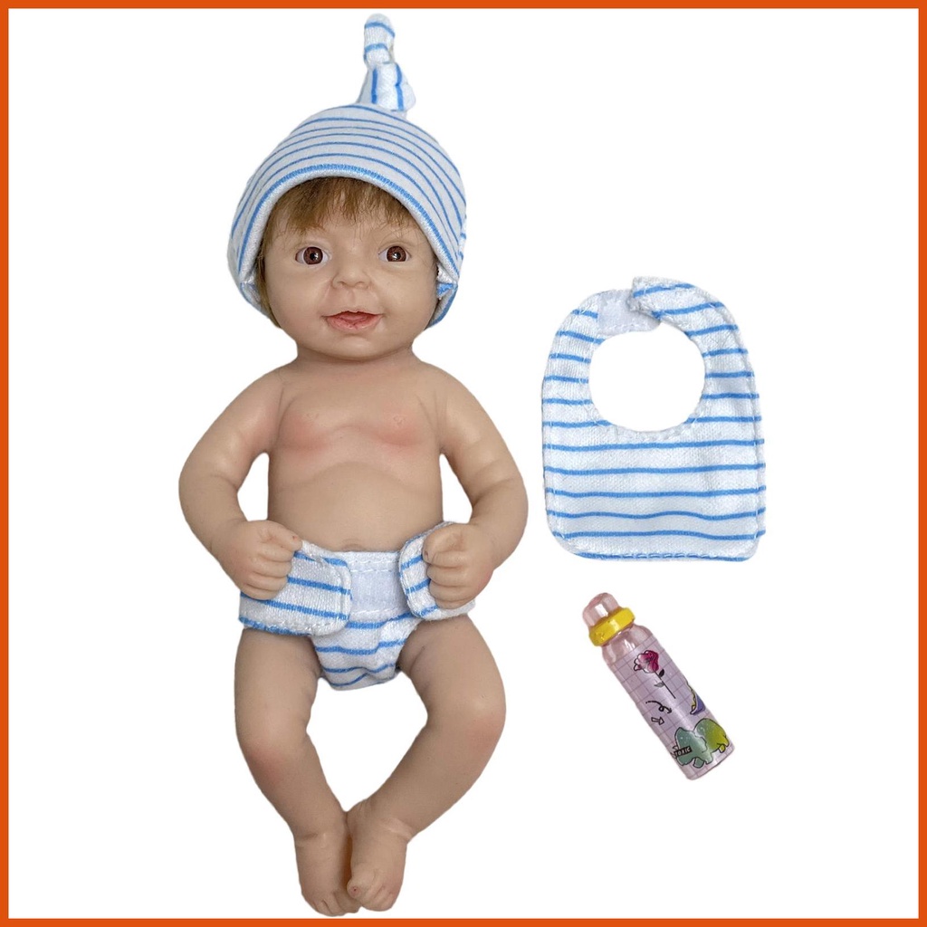 Newborn Baby Doll 6 Inch Miniature Reborn Baby Dolls Miniature Silicone